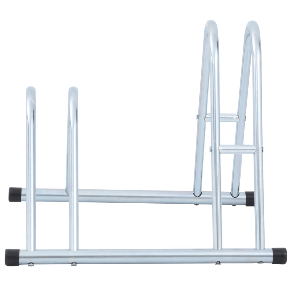Vidaxl Bicycle Stand for 2 cykler løsrevet galvaniseret stål
