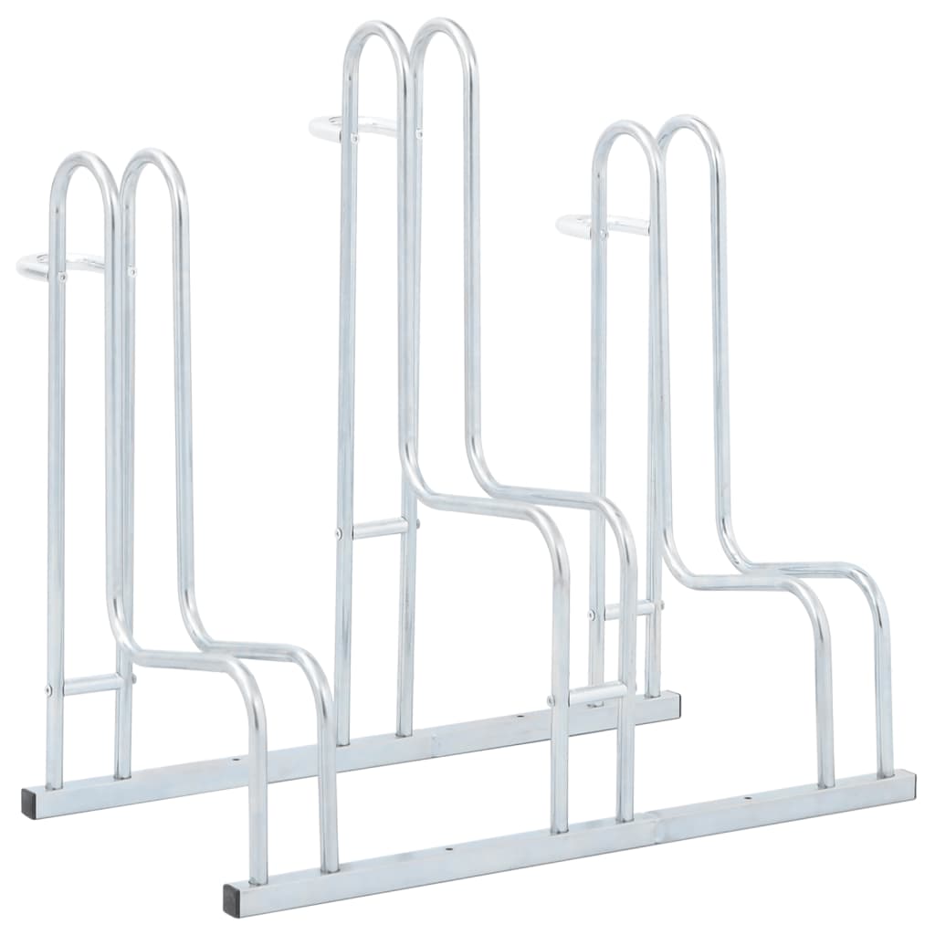 Soporte para bicicletas Vidaxl para 3 bicicletas de acero galvanizado separado
