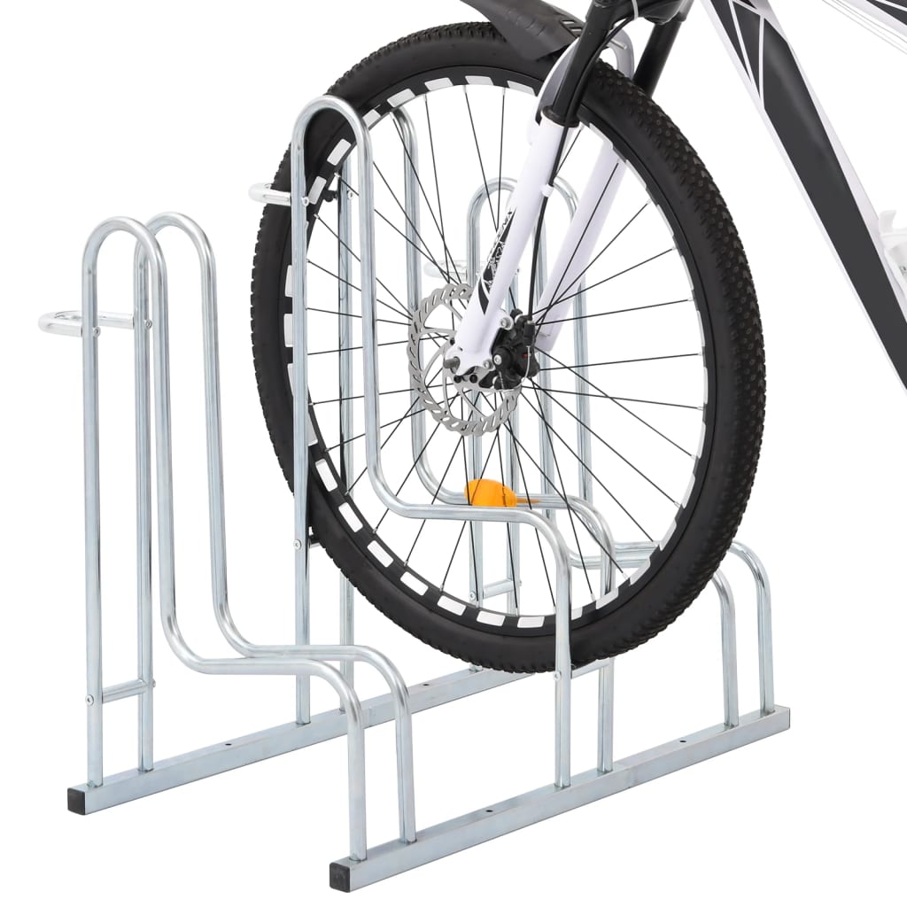 Soporte para bicicletas Vidaxl para 3 bicicletas de acero galvanizado separado