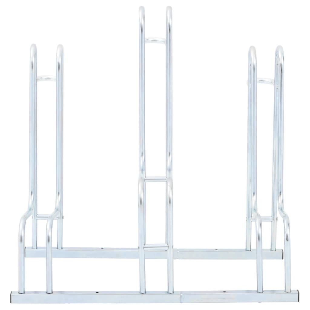 Soporte para bicicletas Vidaxl para 3 bicicletas de acero galvanizado separado