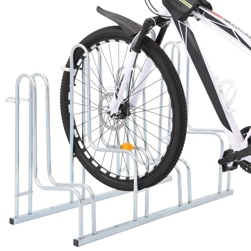 Soporte para bicicletas Vidaxl para 4 bicicletas de acero galvanizado separado