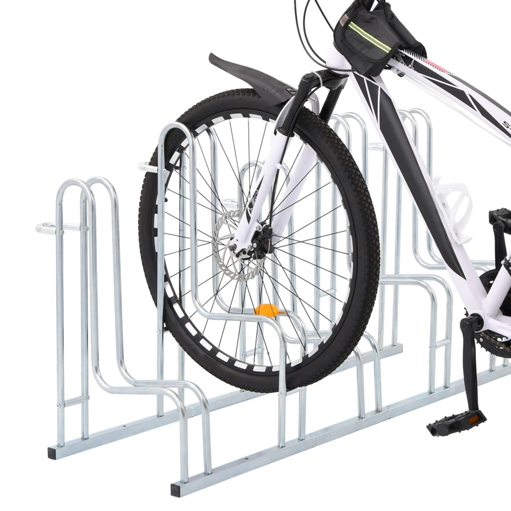 Soporte para bicicletas Vidaxl para 5 bicicletas de acero galvanizado separado