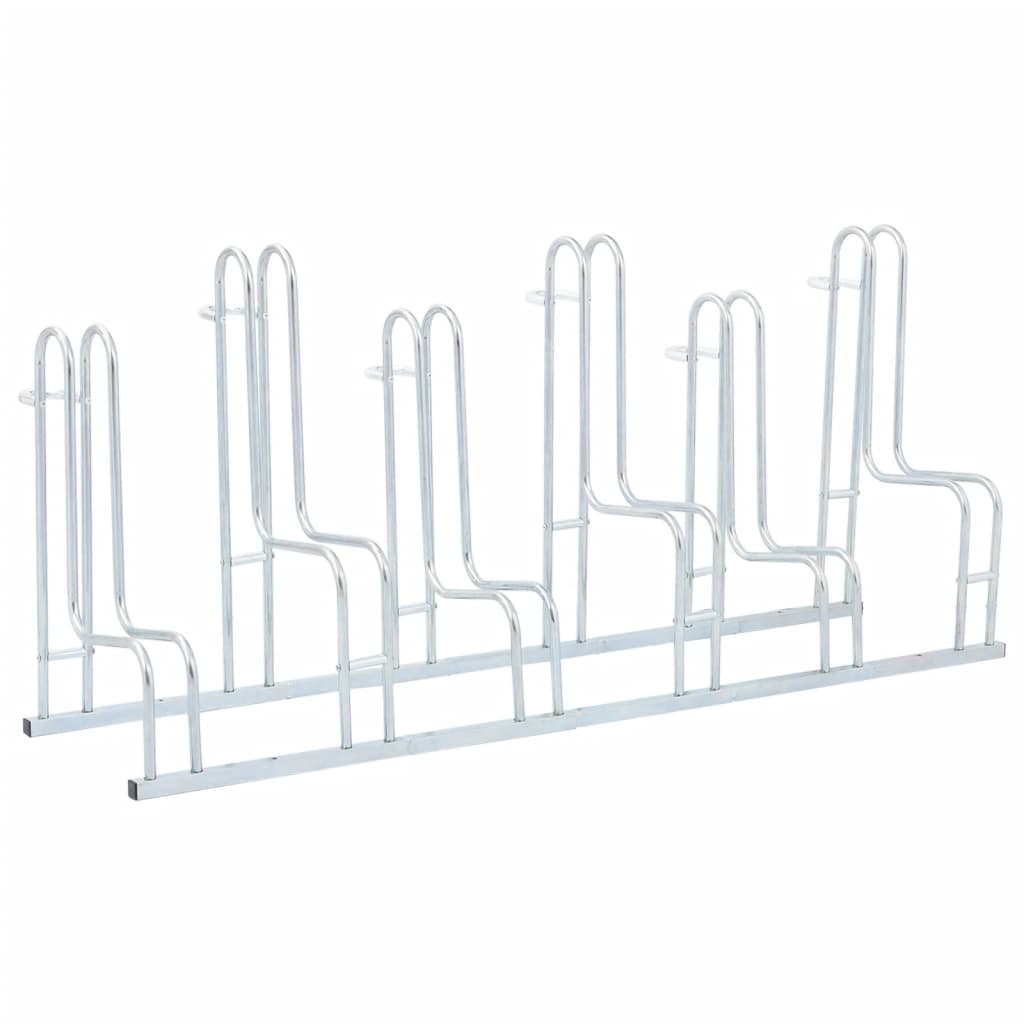 Vidaxl Bicycle Stand til 6 cykler fritliggende galvaniseret stål