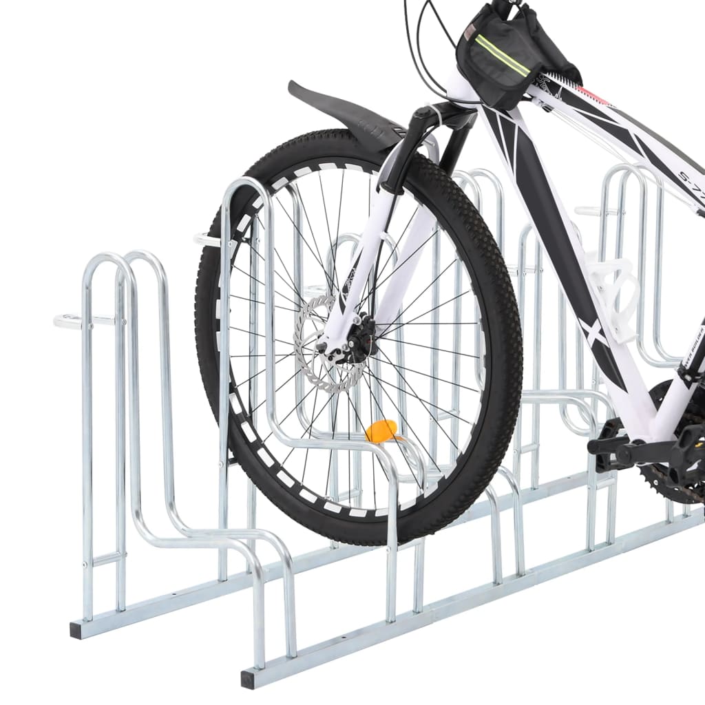 Vidaxl Bicycle Stand til 6 cykler fritliggende galvaniseret stål
