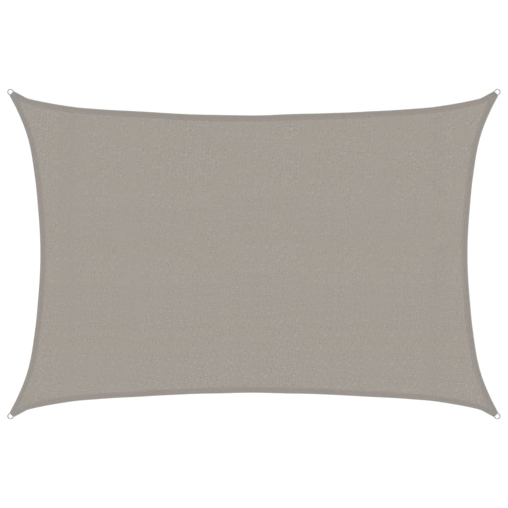 Vidaxl Zonnezeil 160 g m² Rectangular 3x5 m HDPE light gray