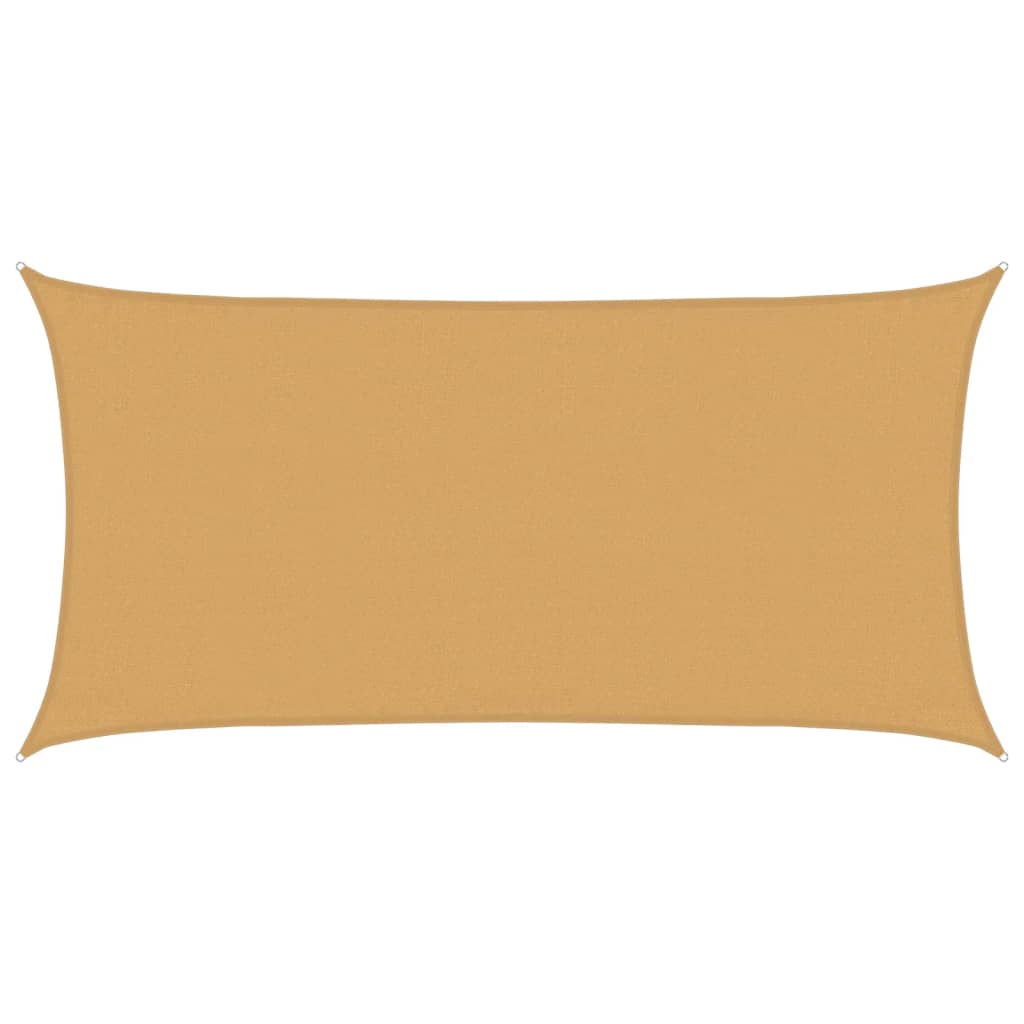 Vidaxl Zonnezeil 160 g m² Rectangular 3x6 m HDPE sand -colored