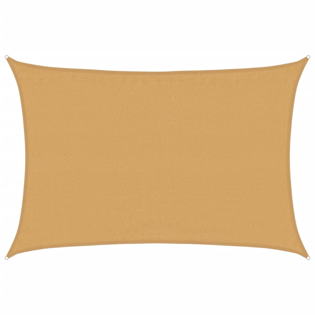 Vidaxl zonnezeil 160 g m² rektangulär 3,5x5 m HDPE Sand -färgad