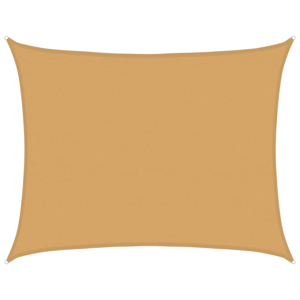 Bidaxl zonnezeil 160 g m² rektangulär 6x7 m hdpe sand -färgad