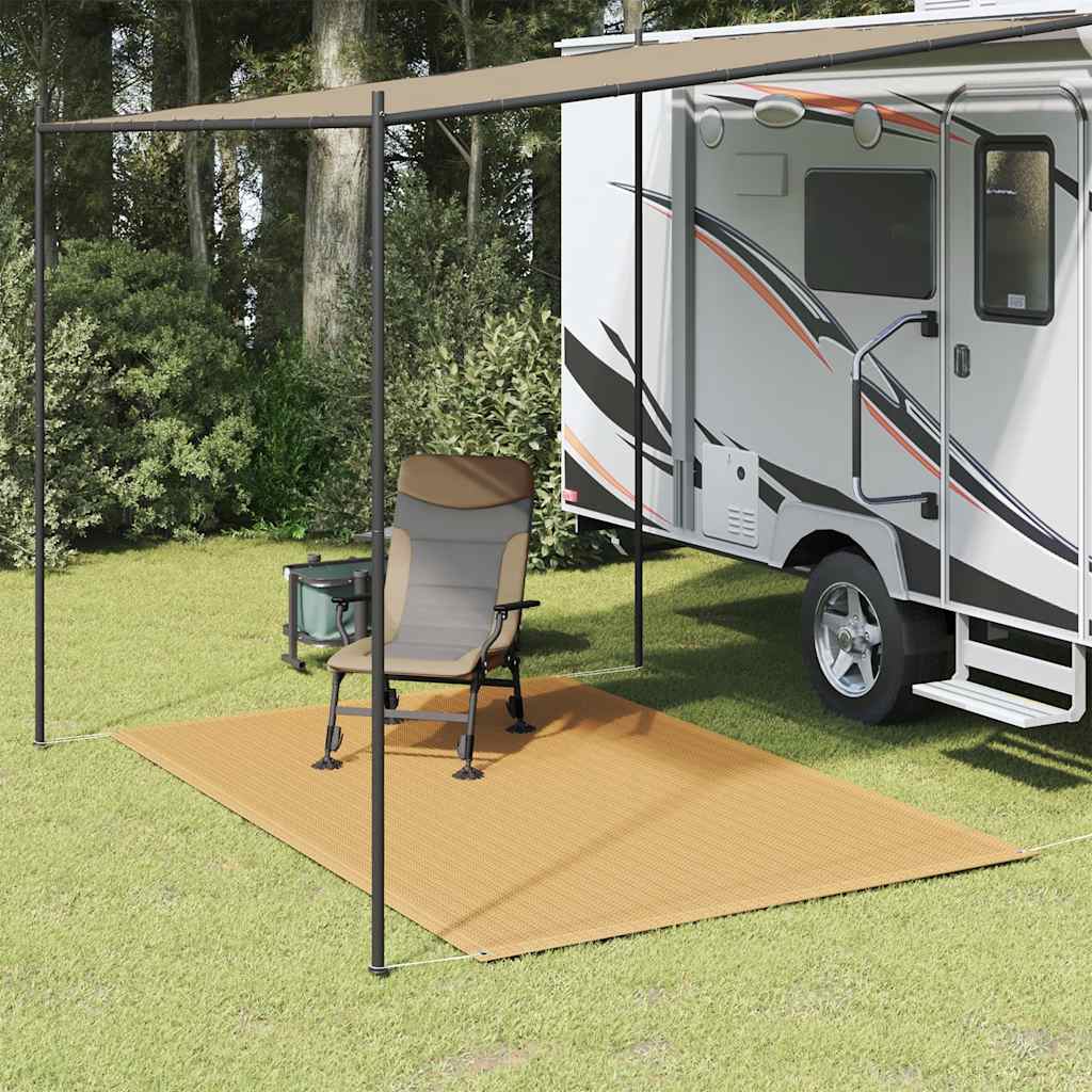 Vidaxl telt tæppe 250x200 cm HDPE Sand -farvet