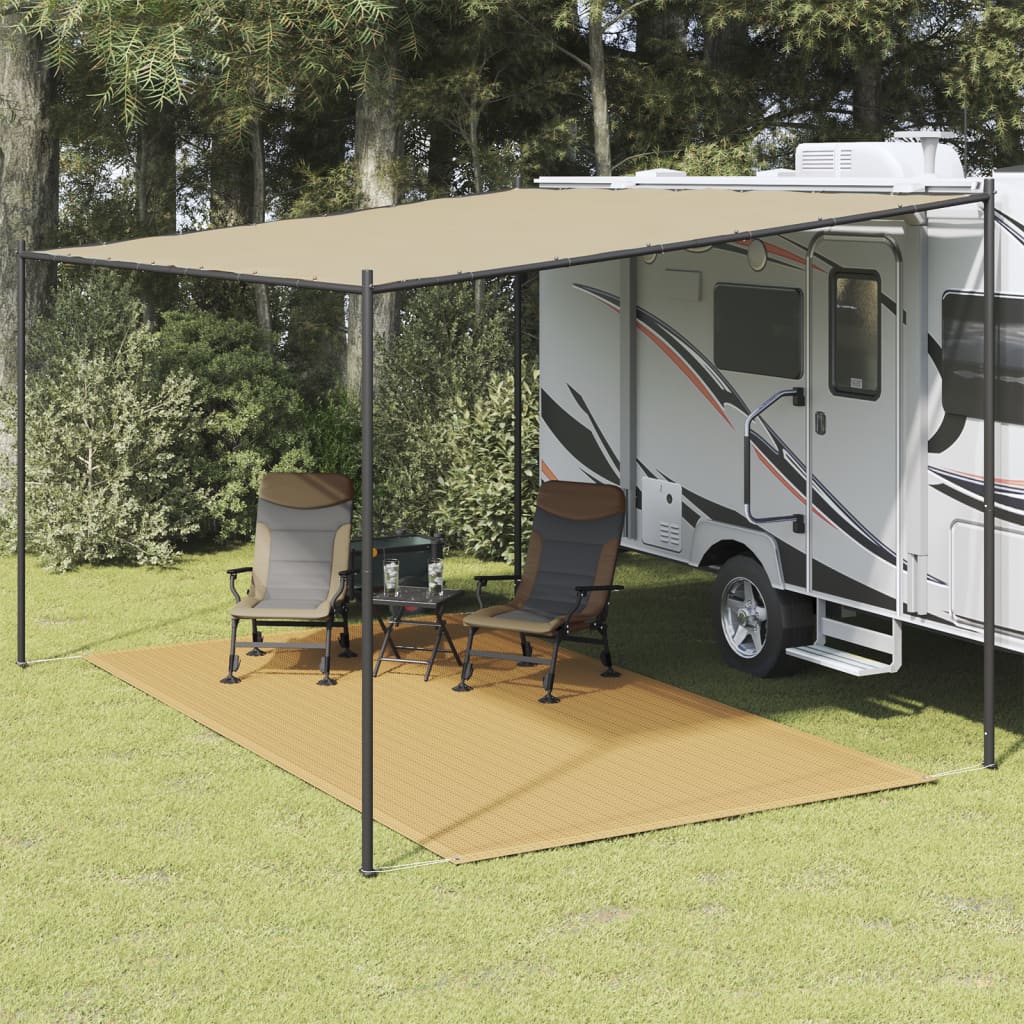 Vidaxl telt tæppe 250x450 cm HDPE Sand -farvet