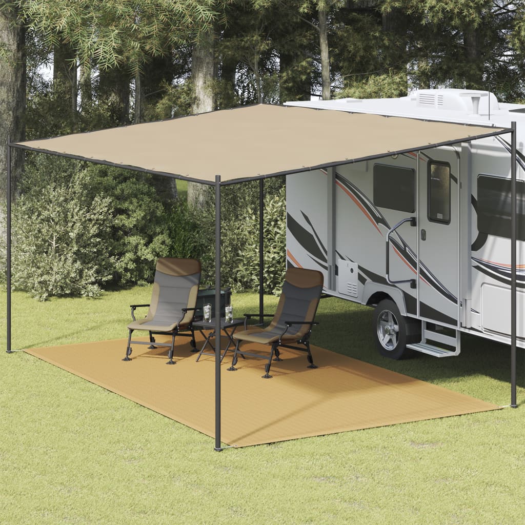 Alfombra de carpa Vidaxl 300x500 cm HDPE Sand -Coled