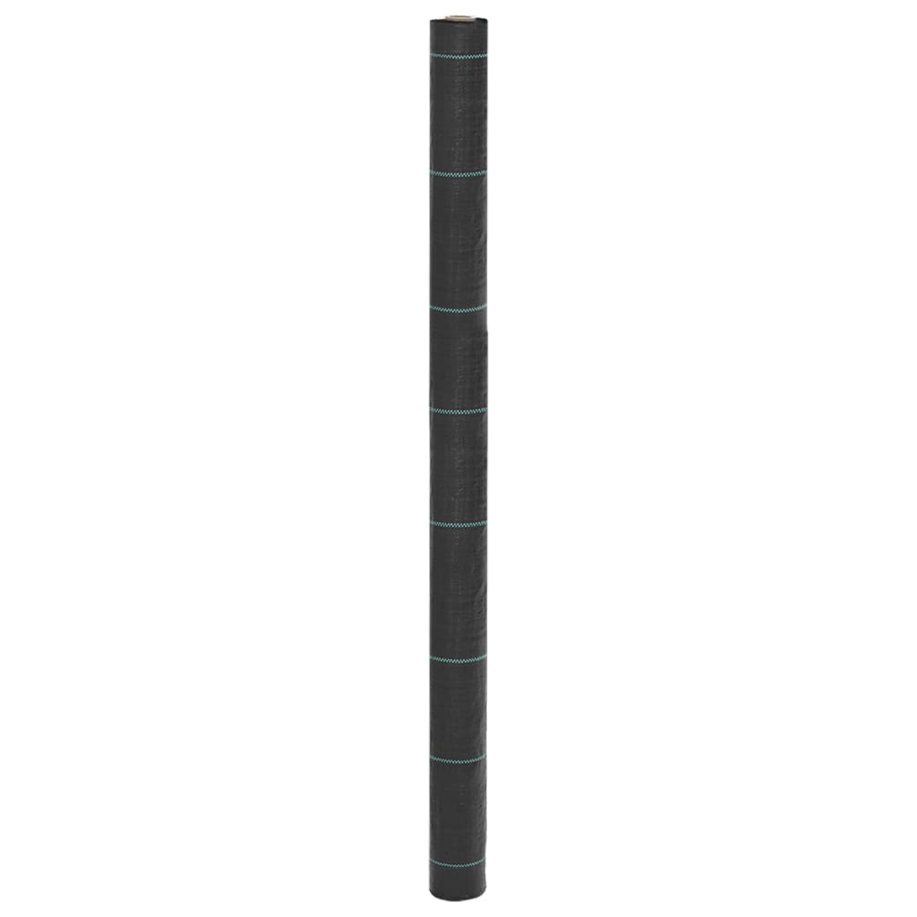Vidaxl mrkvový tkanina 1,5x25 m polypropen černá