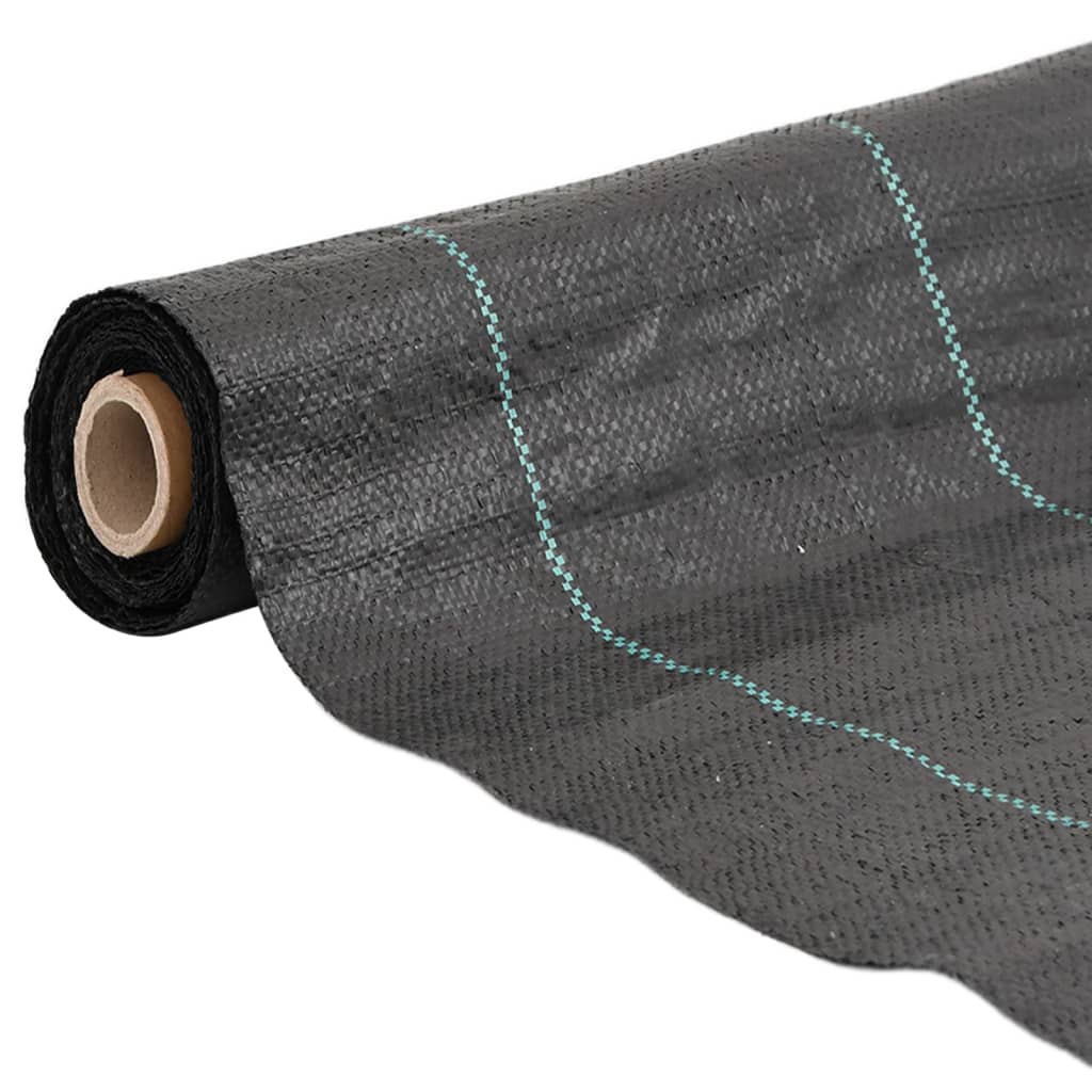 Tela de zanahoria Vidaxl 2x200 m polypropene negro