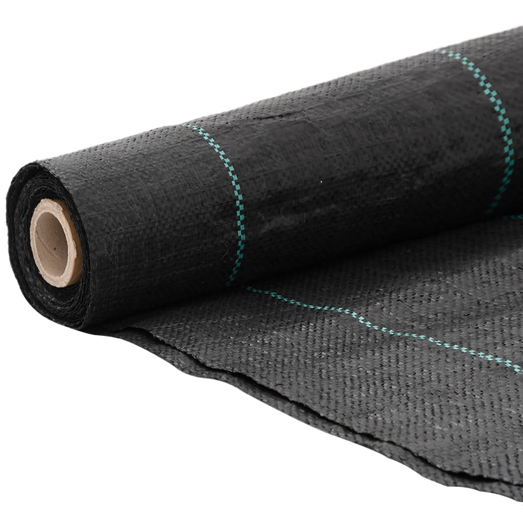 Tela de zanahoria Vidaxl 2x200 m polypropene negro