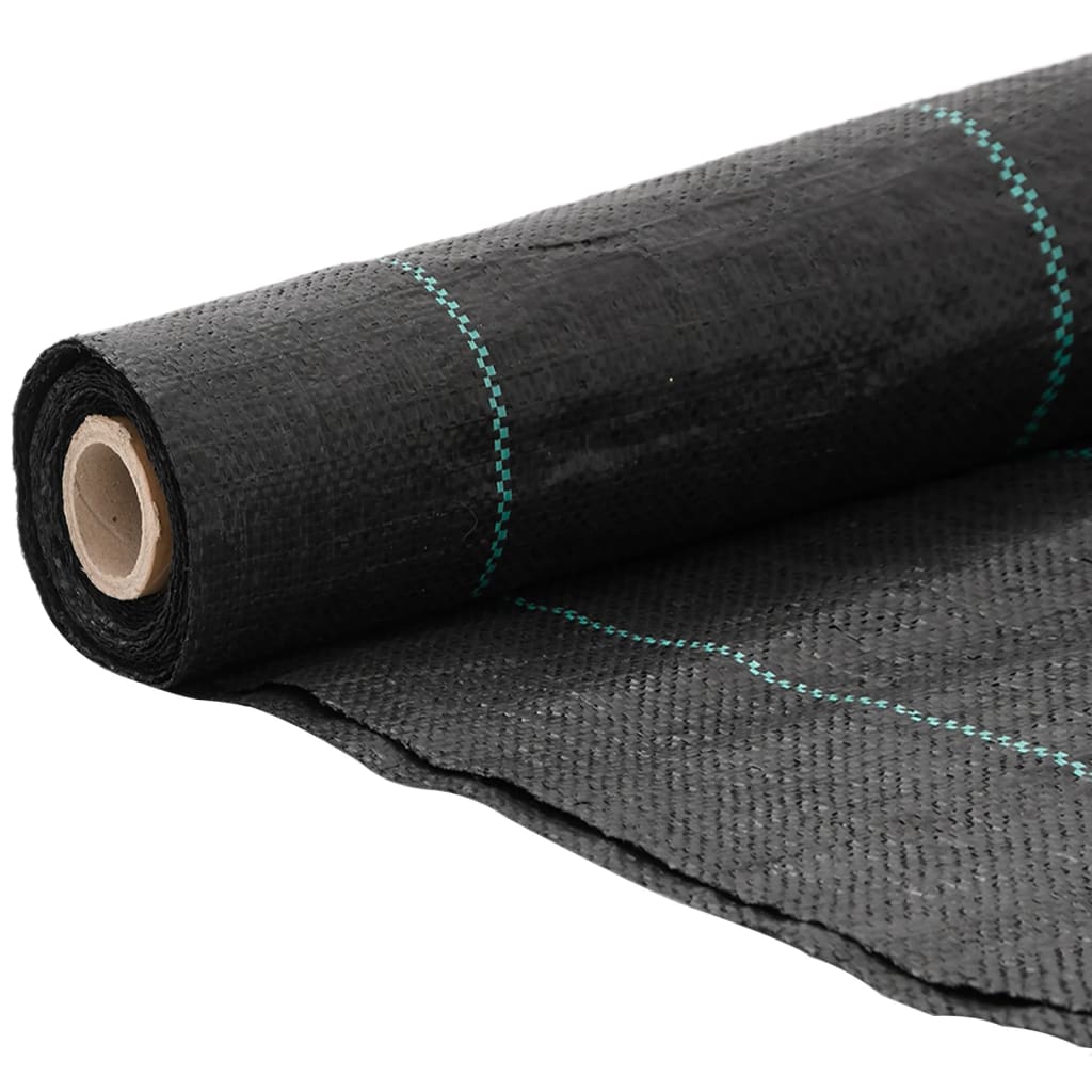 Vidaxl Karrott Stoff 4x50 m Pollechpropen schwaarz