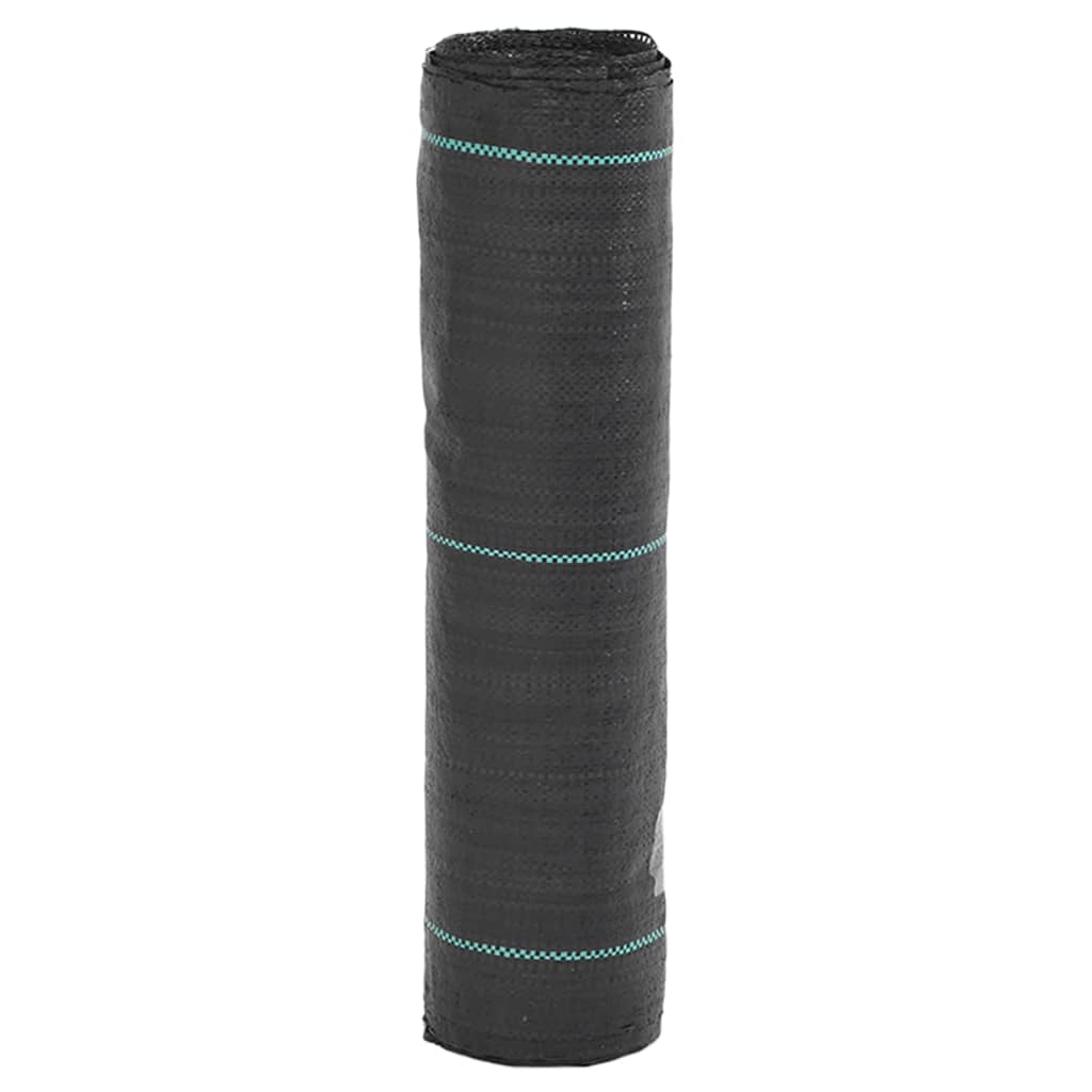 Vidaxl Karrott Stoff 0.5x10 m Polroprope schwaarz