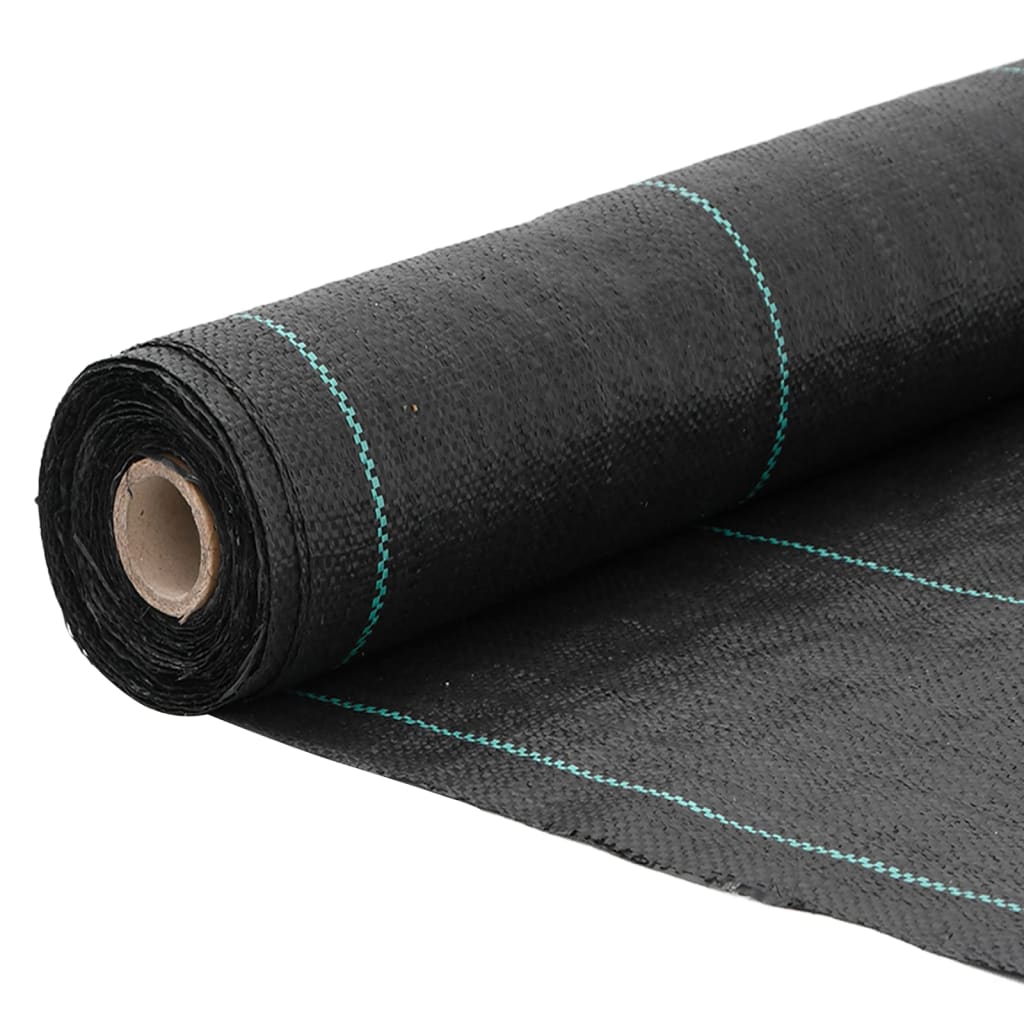 Vidaxl mrkvový tkanina 1,5x10 m polypropen černá