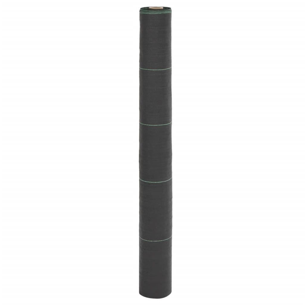 Vidaxl Karrott Stoff 1x25 m Polroprope schwaarz