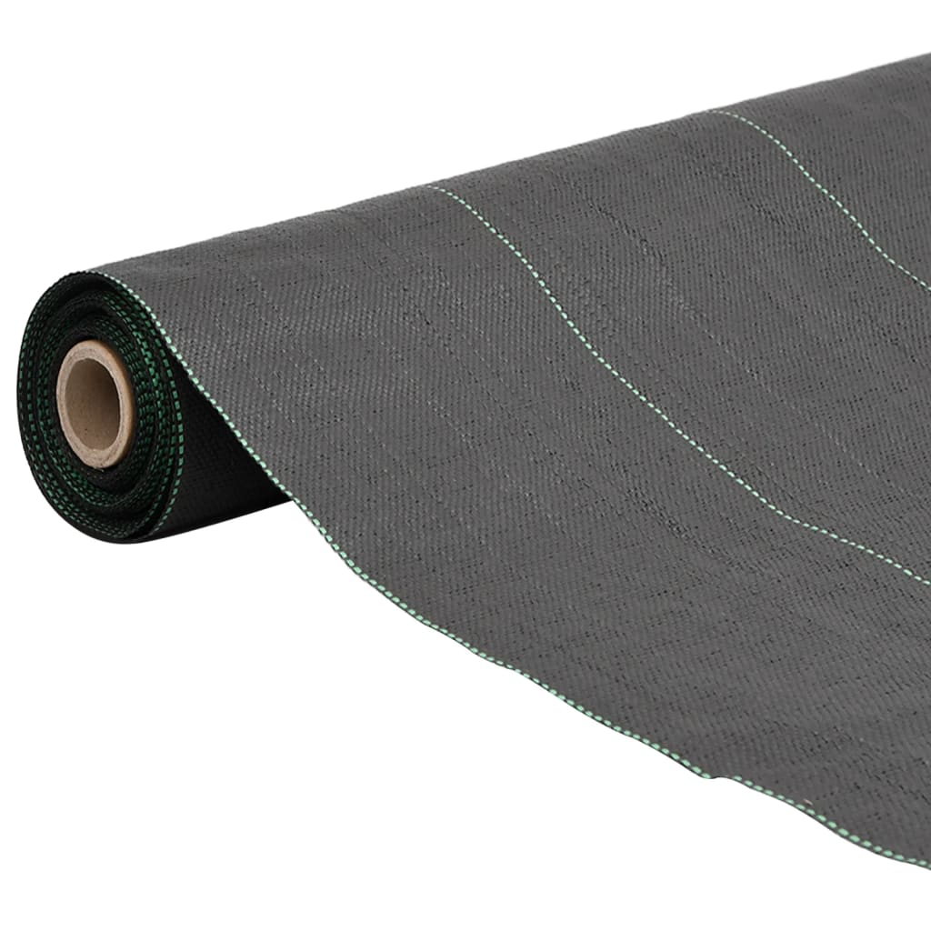 Vidaxl Karrott Stoff 1x25 m Polroprope schwaarz