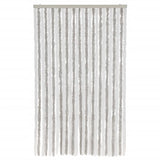 Cortina de mosca Vidaxl 118x220 cm chenille gris claro y blanco