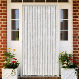 Cortina de mosca Vidaxl 118x220 cm chenille gris claro y blanco
