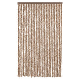 Vidaxl muha zavesa 118x220 cm chenille bež in temno rjava