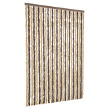 Vidaxl Fly Curtain 118x220 cm CHENILLE BRORN DROOD ET BEIGE