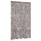 Vidaxl Fly Curtain 118x220 cm Chenille Brown och vit
