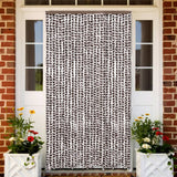 Vidaxl Fly Curtain 118x220 cm Chenille Brown och vit