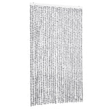 Vidaxl fléien Ridoen 118x220 cm Chenille Liichtgrau an däischter gro