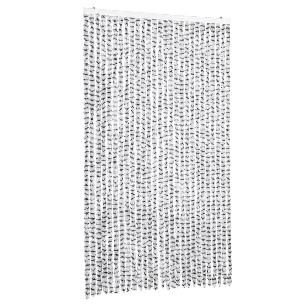 Vidaxl Fly curtain 118x220 cm Chenille light gray and dark gray
