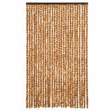 Vidaxl Fly curtain 118x220 cm Chenille ocher and white