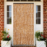 Vidaxl Fly curtain 118x220 cm Chenille ocher and white