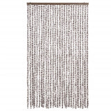 Vidaxl Fly curtain 118x220 cm Chenille taupe and white
