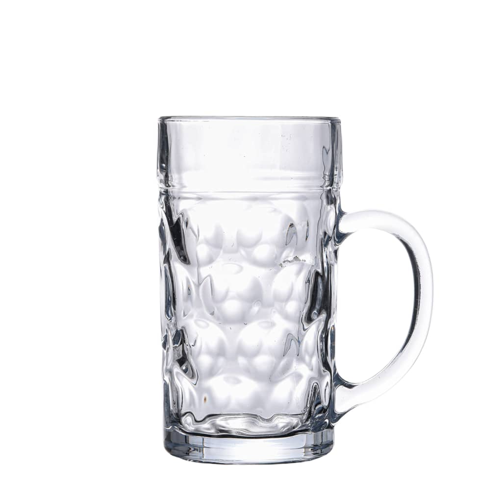 Vidaxl -Bierbecher mit Griff 6 pc 1000 ml Glas