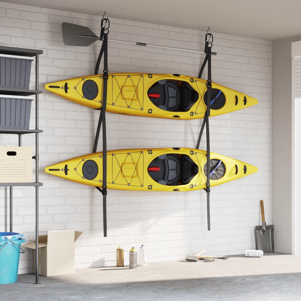 Vidaxl kayakopbergriers double avec des pinces à palette 50 kg