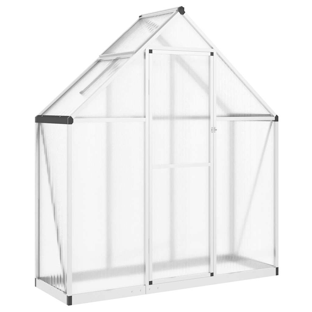 Vidaxl tuinkas z osnovnim okvirjem 169x58x195 cm aluminijaste srebro obarvano