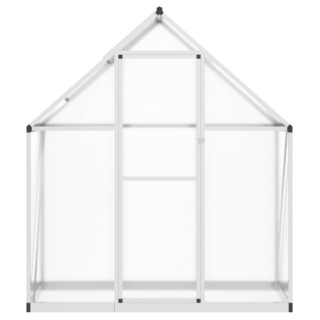 Vidaxl tuinkas z osnovnim okvirjem 169x58x195 cm aluminijaste srebro obarvano