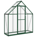 Vidaxl tuinkas z osnovnim okvirjem 169x58x195 cm aluminijasta zelena