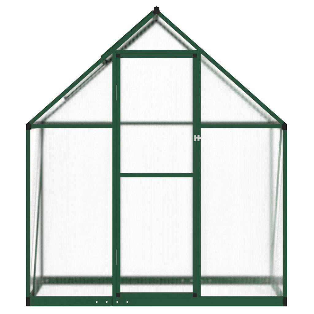 Vidaxl tuinkas z osnovnim okvirjem 169x58x195 cm aluminijasta zelena