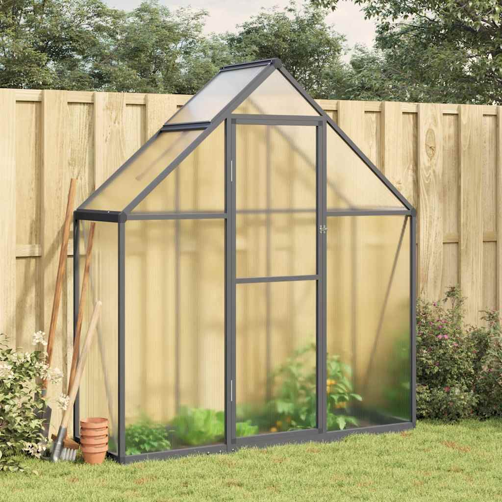 Vidaxl tuinkas z osnovnim okvirjem 169x58x195 cm aluminijasti antracit -Red -Roredna