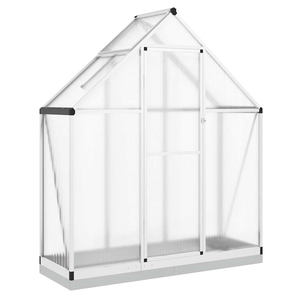 Vidaxl tuinkas z osnovnim okvirjem 169x58x202 cm aluminijaste srebro obarvano