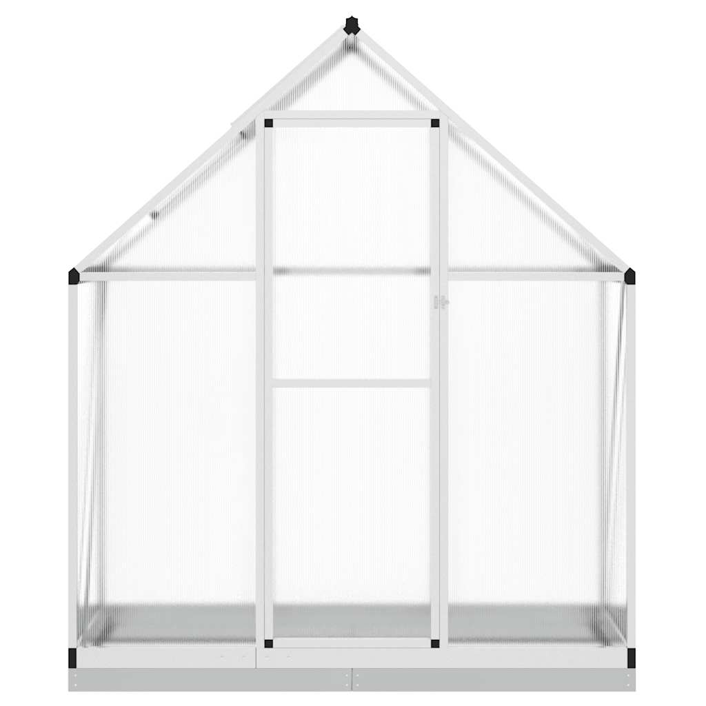 Vidaxl tuinkas z osnovnim okvirjem 169x58x202 cm aluminijaste srebro obarvano