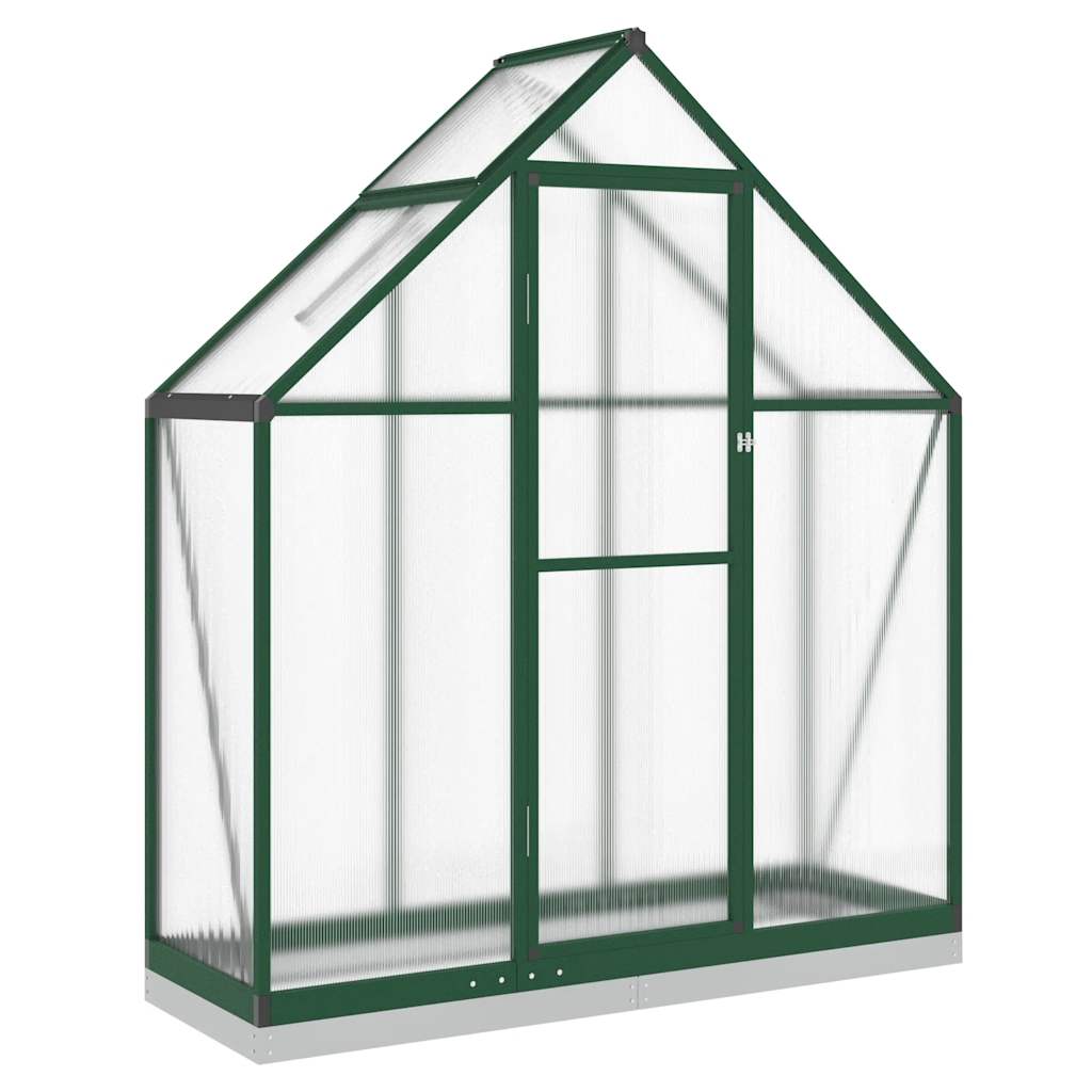 Vidaxl tuinkas avec cadre de base 169x58x202 cm vert aluminium