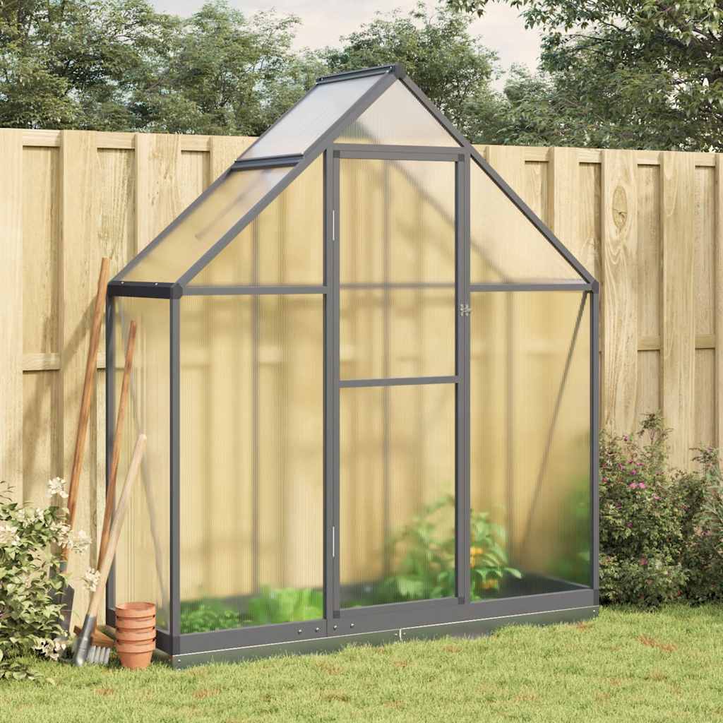 Vidaxl tuinkas z osnovnim okvirjem 169x58x202 cm aluminijasti antracit -Rorored