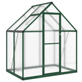 Vidaxl tuinkas z osnovnim okvirjem 169x114x195 cm aluminijasta zelena