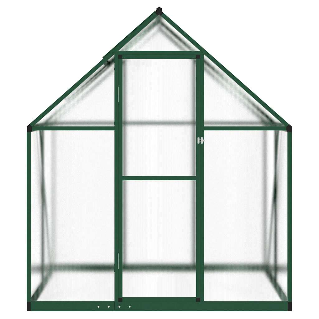 Vidaxl tuinkas z osnovnim okvirjem 169x114x195 cm aluminijasta zelena
