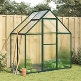 Vidaxl tuinkas z osnovnim okvirjem 169x114x195 cm aluminijasta zelena