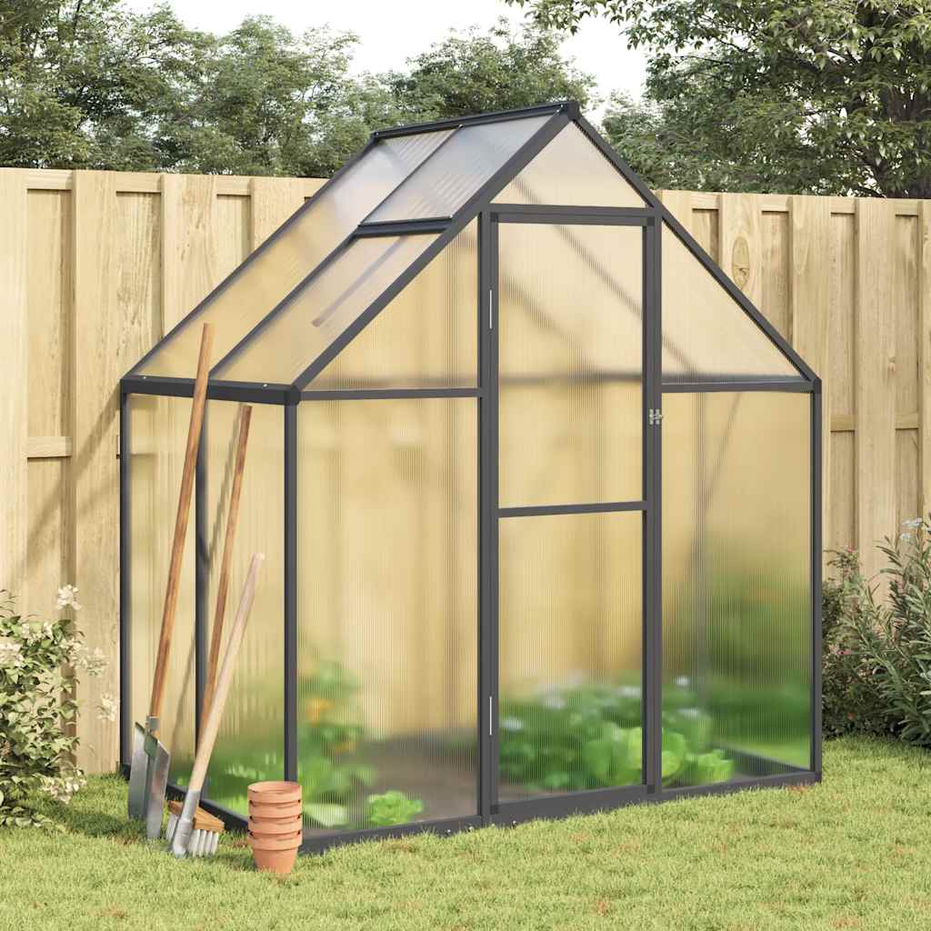 Vidaxl tuinkas z osnovnim okvirjem 169x114x195 cm aluminijasta barva antracita