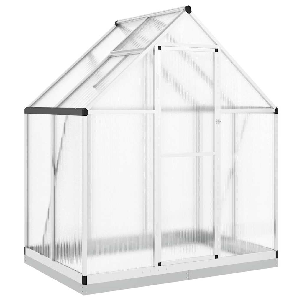 Vidaxl tuinkas z osnovnim okvirjem 169x114x202 cm aluminijaste srebro obarvano